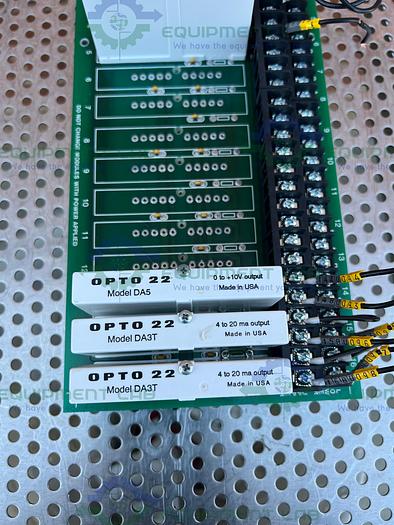 Used Opto 22  PB16AH Control Board w/ Opto 22 Modules AD3T, AD10T2, DA5, DA3T