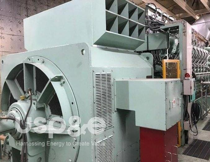 Used 11.4 MW 2003 Used Mitsubishi 18KU30GA Natural Gas Generator Set