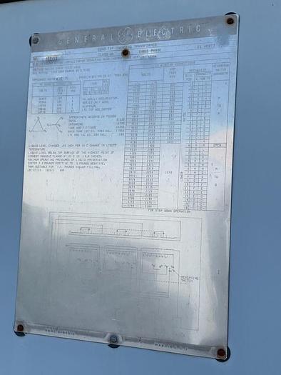 Surplus GE 7500 kVA padmount transformer 34,500 Delta - 4160Y/2400
