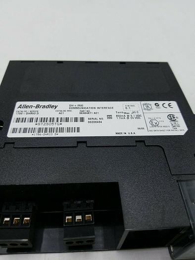 Used ALLEN BRADLEY CONTROLLOGIX COMMUNICATION MODULE SER D 1756-DHRIO