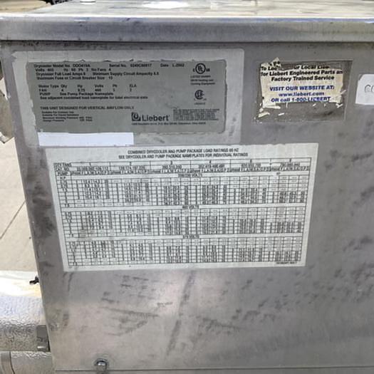 Used LIEBERT 4 FAN DRY COOLER