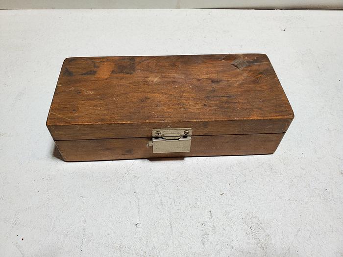 Used BLAKE MFG. CO-AX CENTERING DIAL INDICATOR SET .0005 "w/Wooden Box
