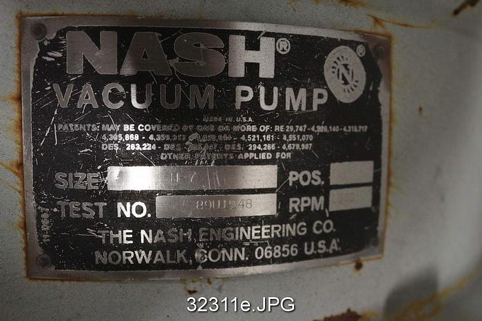 Used Nash H-7 Vacuum Pump #32311