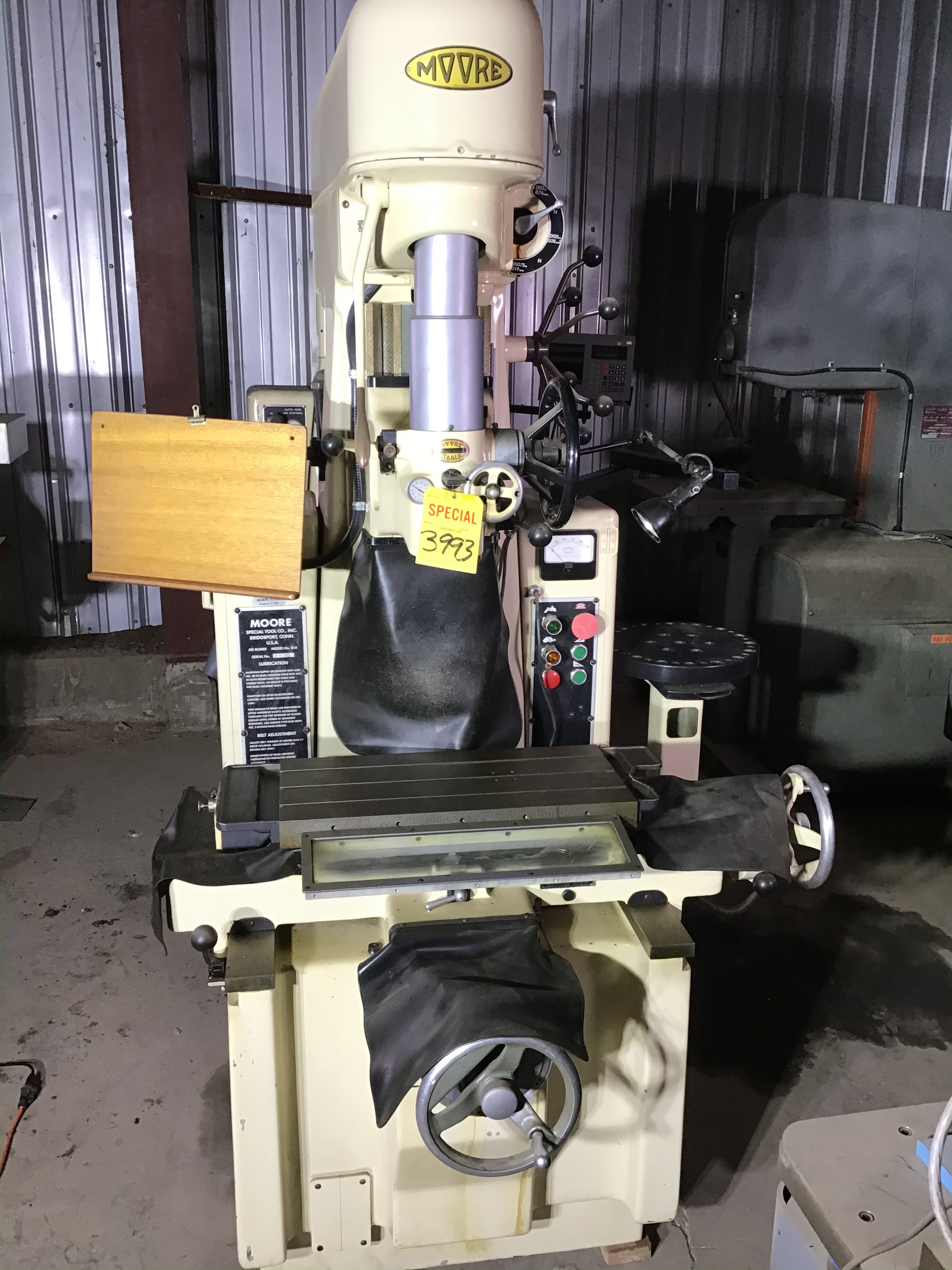 Used Moore Mdl. B18 Jig Borer, MINT CONDITION