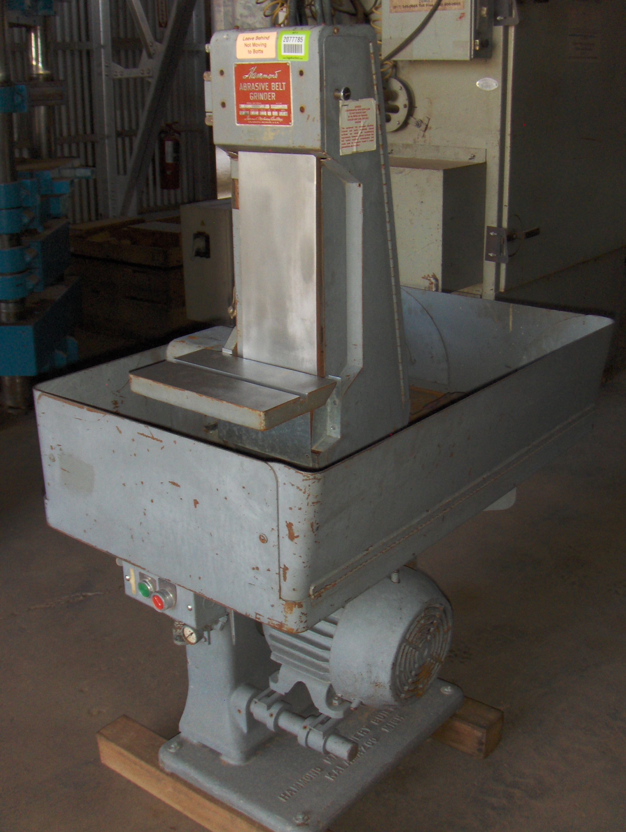Used Hammond VH-600W Abrasive Belt Grinder; S/N 507