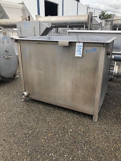 Used 250 Gallon Rectangular Stainless Steel Tank,