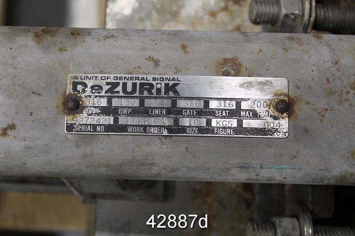 Used Dezurik 10" Hand Operated Knife Gate Valve #42887