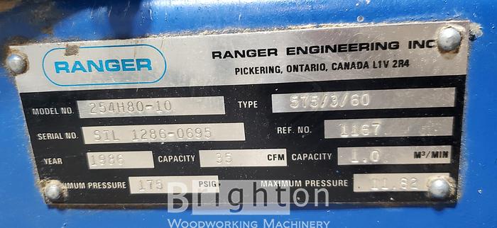 Used Ranger 254H80-10 Compressor