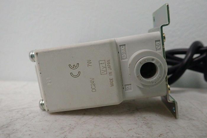 Used SMC Corporation VX220HG 2 Port Solenoid VX2 Valve with Murr Elektronik AC/DC-10A