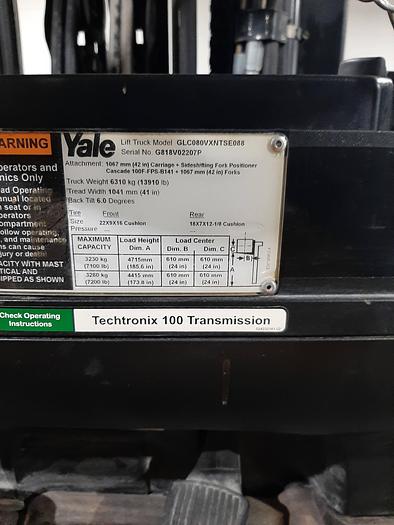 Used YALE GLC080VX – 8000 lb. Forklift