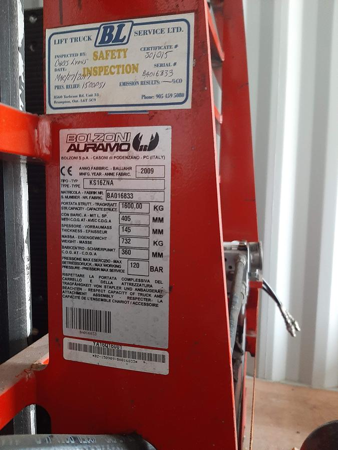 Used Bolzoni Carton Clamps