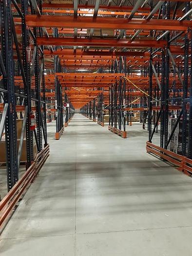 Used MECALUX Teardrop Pallet Racking - Like New!