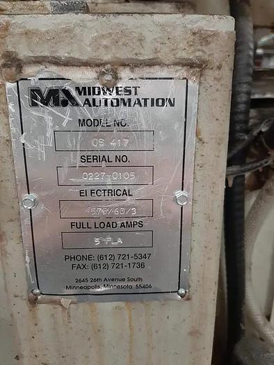 Used 2005 Midwest Automation 65" Top & Bottom glue spreader