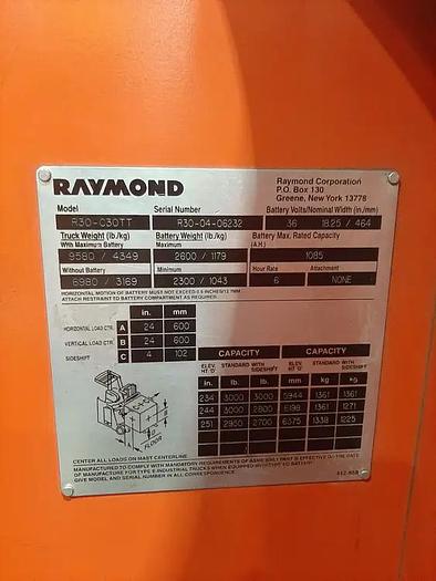 Used Raymond R30-C30TT Dock Stocker