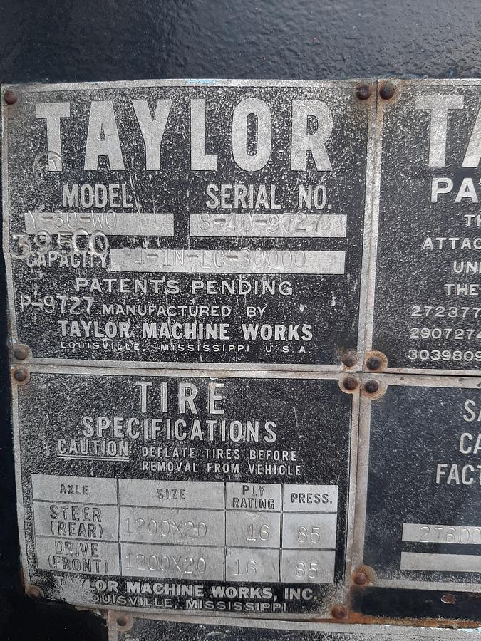 Used TAYLOR 30000 lb. Container Handler Forklift