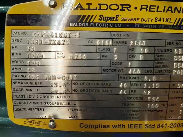 BALDOR  ECP84104T-5 30 HP motor