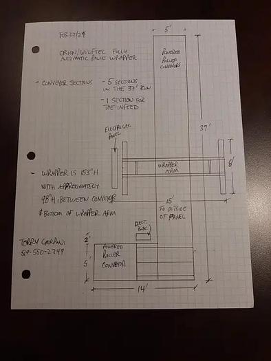 Used Orion MA33 Fully Automatic Rotary Arm Pallet Wrapper