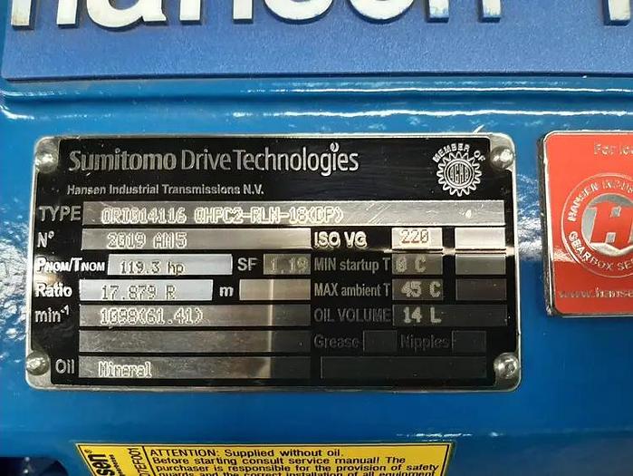 Hansen Sumitomo P4 Gear Reducer – Brand new!