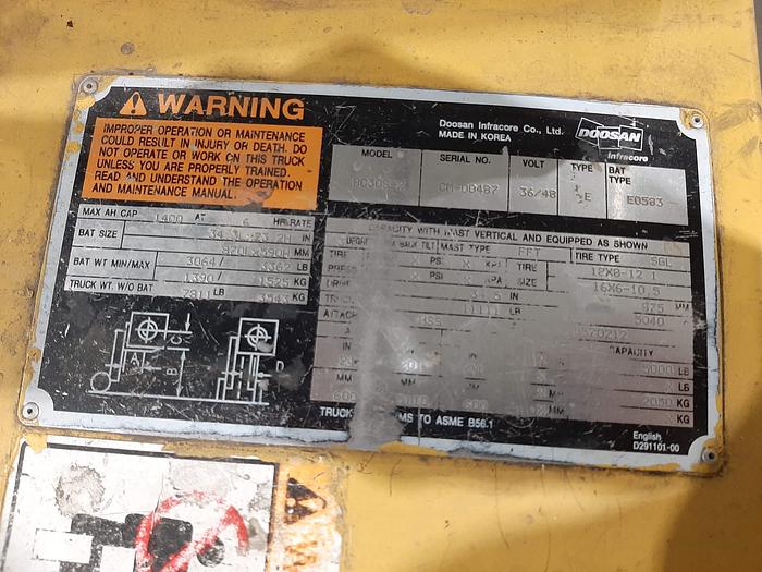 Used Doosan  BC30S-2 – 6000 lb. Forklift