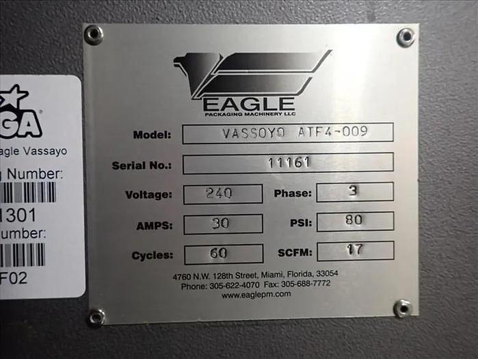 Used 2011 Eagle VASSOYO ATF4-009 Mechanical Tray Erector