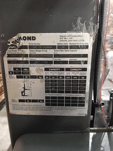 Used 2008 Raymond 560 OPC30TT Order Pickers