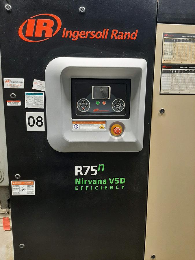 Used INGERSOLL RAND – R75N Nirvana 100HP VSD Compressor