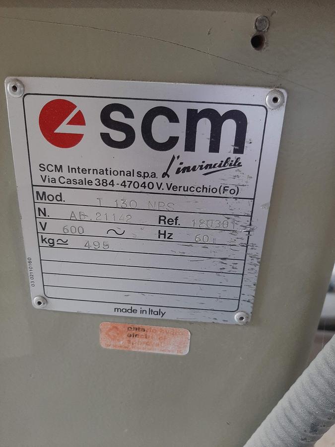 Used SCM  T130 Shaper with sliding table and feeder