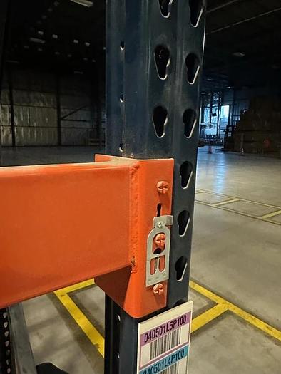 Used MECALUX Teardrop Pallet Racking - Like New!