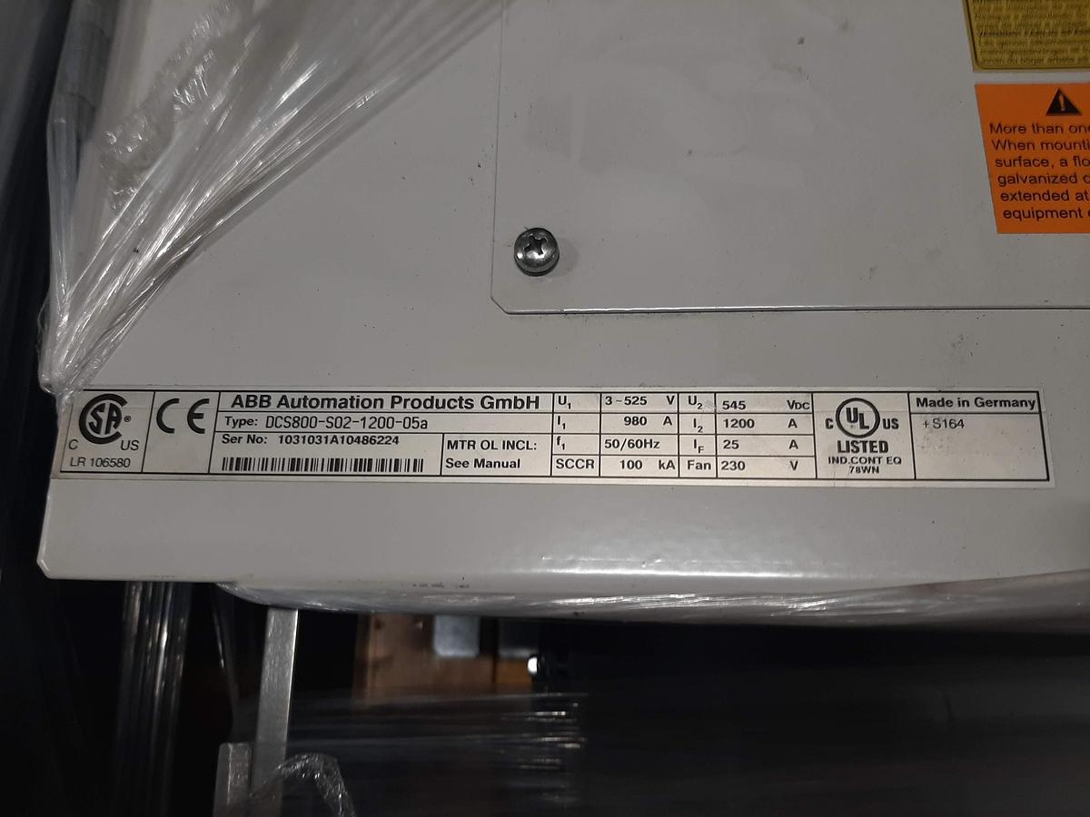 ABB - DCS800-S02-1200-05A DC Drives – 600HP