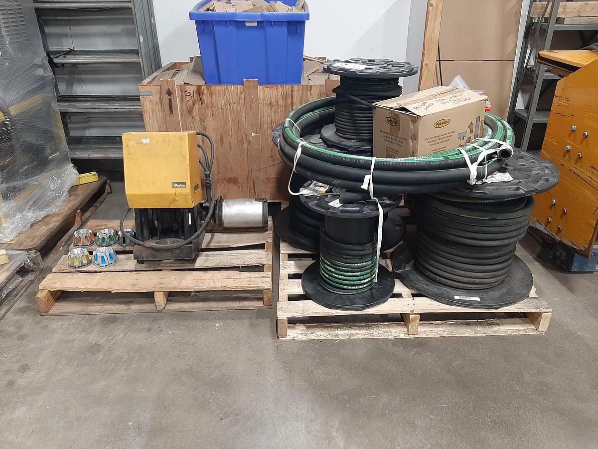 Used PARKER - Parkrimp1 Hydraulic Hose Crimper and Dies