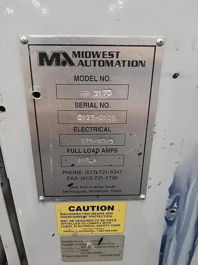 Used 2005 Midwest Automation 65” Heated Roller Press