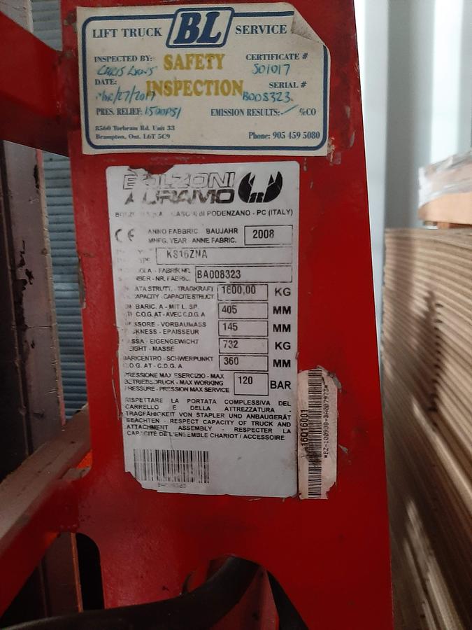 Used Bolzoni Carton Clamps