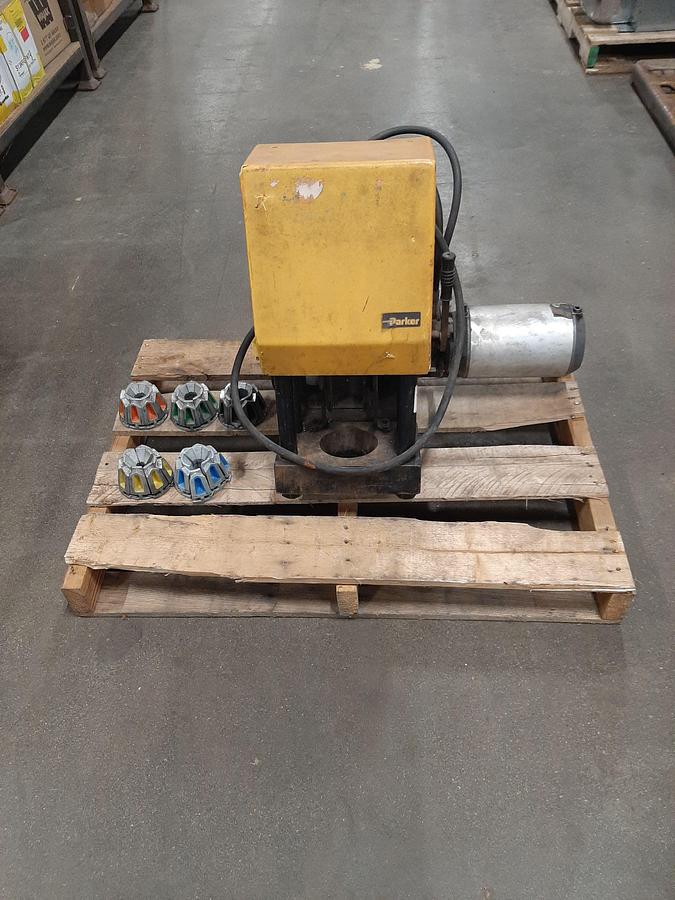 Used PARKER - Parkrimp1 Hydraulic Hose Crimper and Dies