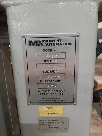 Used 2005 Midwest Automation Panel Positioning Station