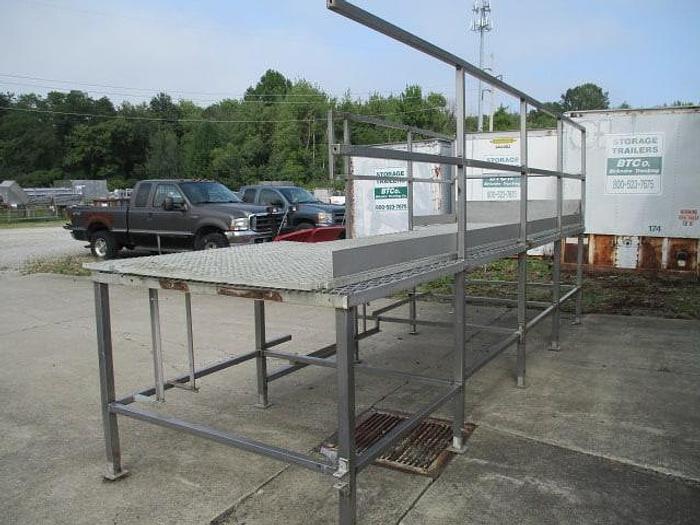 Used Work Platform; Stainless Steel; 5'Wx16'L