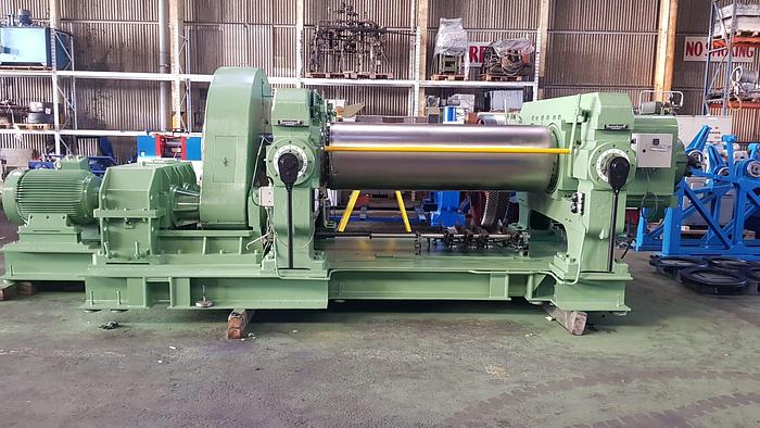Used 1980 Berstorff 660mm dia X 2100mm two roll mill