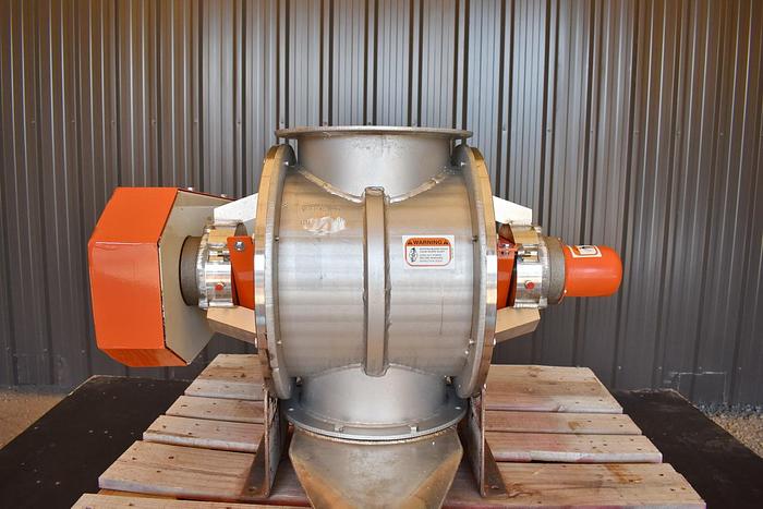 Used USED KICE ROTARY AIR LOCK VALVE, VBS 14X10, STAINLESS STEEL