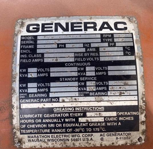 Used 2000 Generac 150Kw