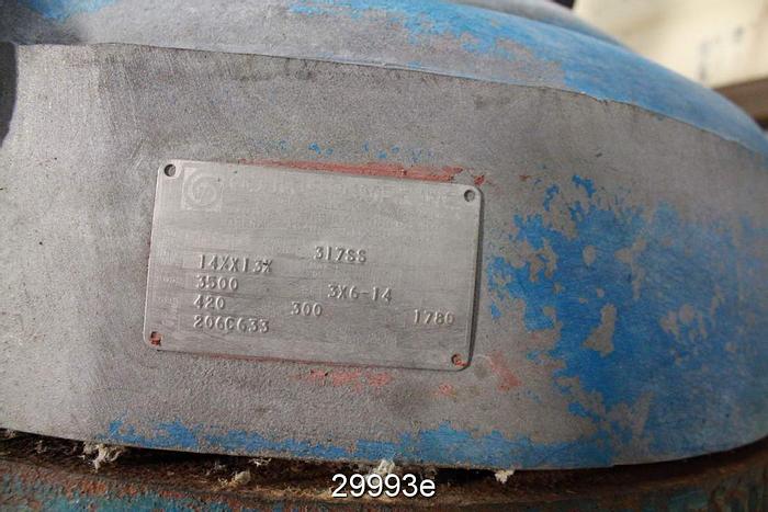 Used Goulds 3500 Pump, 3x6x14, Stainless Steel Casing #29993
