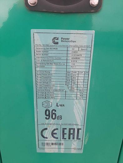 Used 2018 Cummins 38D5 - 3 phase