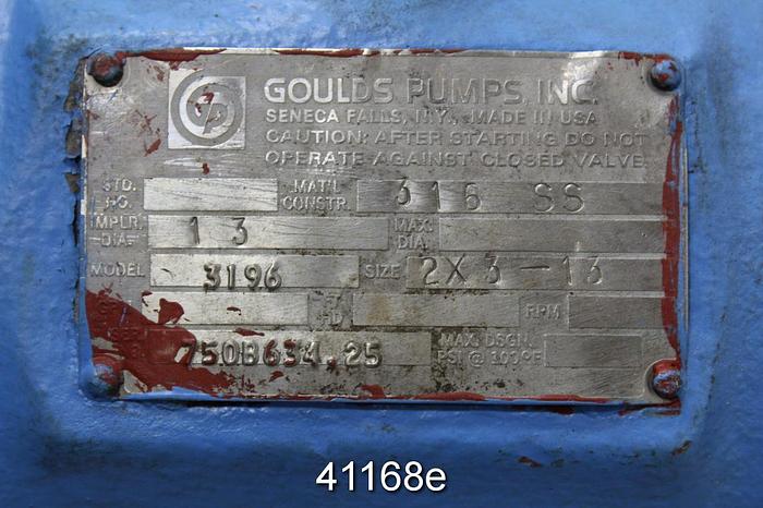 Used Goulds 3196 Pump Power End, Stainless Steel #41168