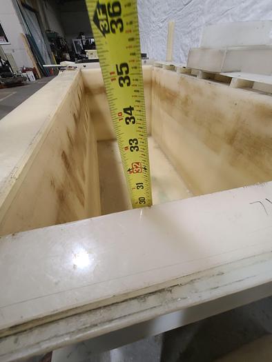 Used Polypro Tank Counter Flow Rinse side and bottom support 71" x 29" x 30"