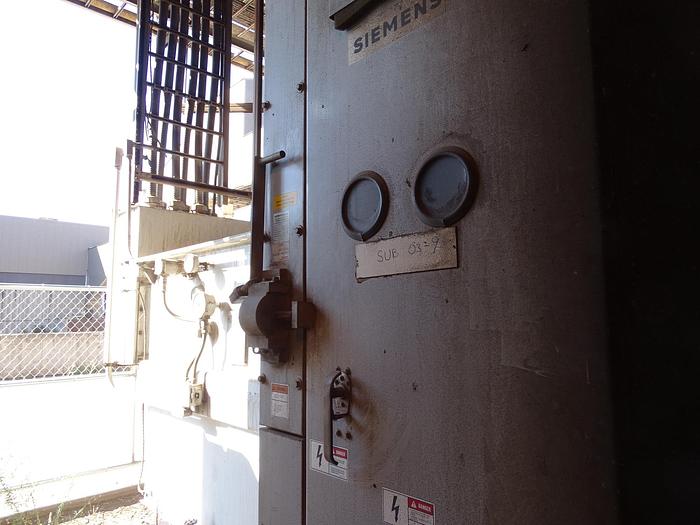 Used 1,500 KVA 13,000V SIEMENS-ALLIS SUBSTATION 480Y/277 VOLTS CU WINDING