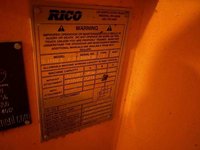 Used RICO MODEL R11706-MOD ELECTRIC MOBILE ROLL MOVER