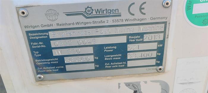 Used 2013 Wirtgen W220