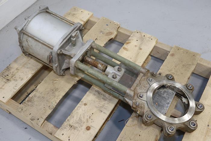 Used Wey 6" Air Operated Knife Gate Valve #44255