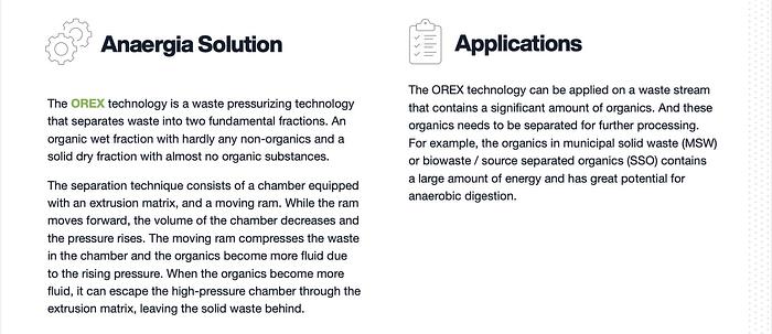 Used 2016 Anaergia Orex 1000 H