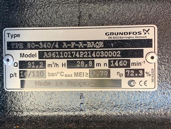 Used Grundfos TPE 80-340/4