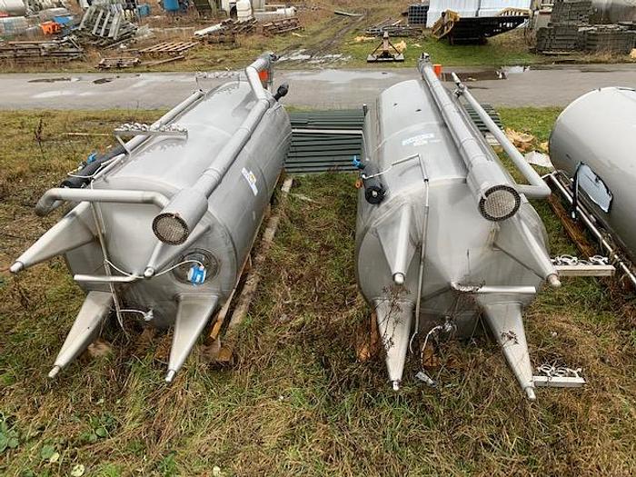 Used Rustfri procestanke på 3200 liter