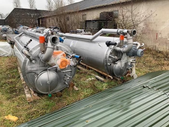 Used Rustfri procestanke på 3200 liter